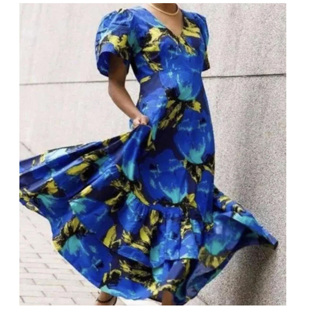 CHRISTOPHER JOHN ROGERS FOR TARGET blue maxi dress sz 2